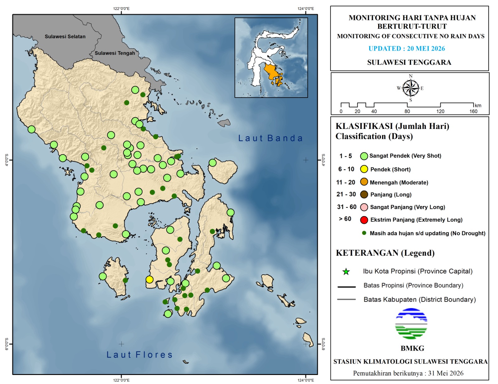 Peta HTH Sulawesi Tenggara